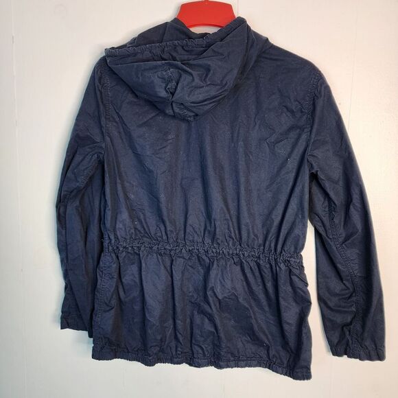 Michael Kors Jacket Womens S Navy Blue Long Sleeve Pockets Anorak Windbreaker - Picture 6 of 6